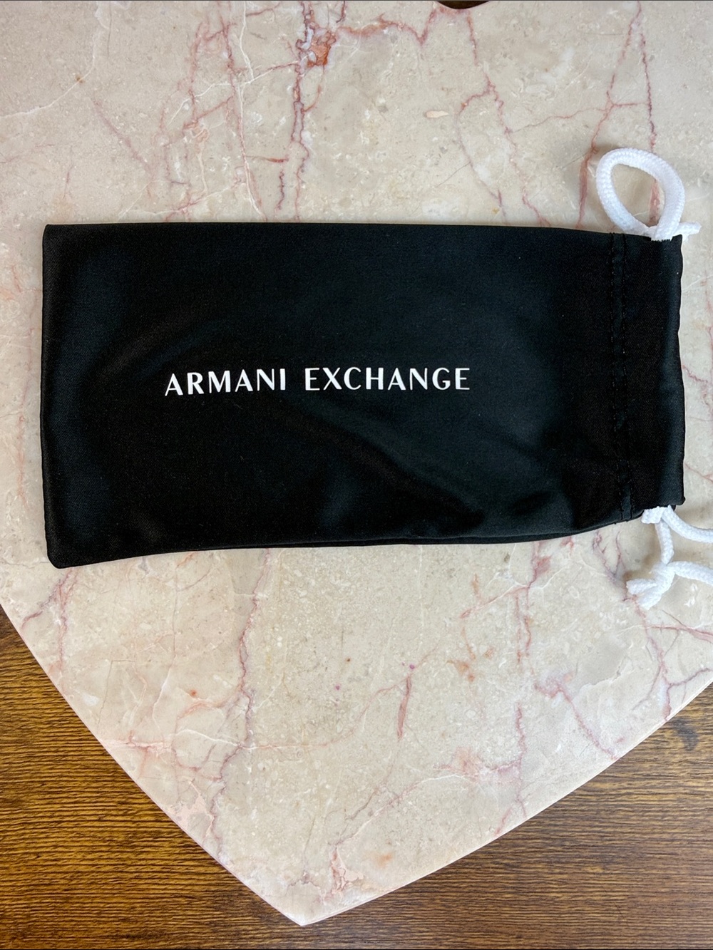 Armani Exchange Black Sunglasses Drawstring Pouch